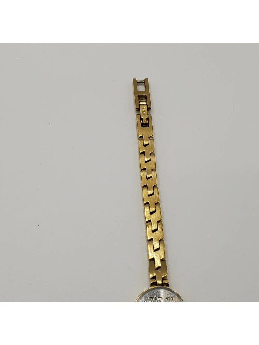 Anne Klein Rhinestone Small 16mm MOP Dial Womens Watch Gold Tone New Battery